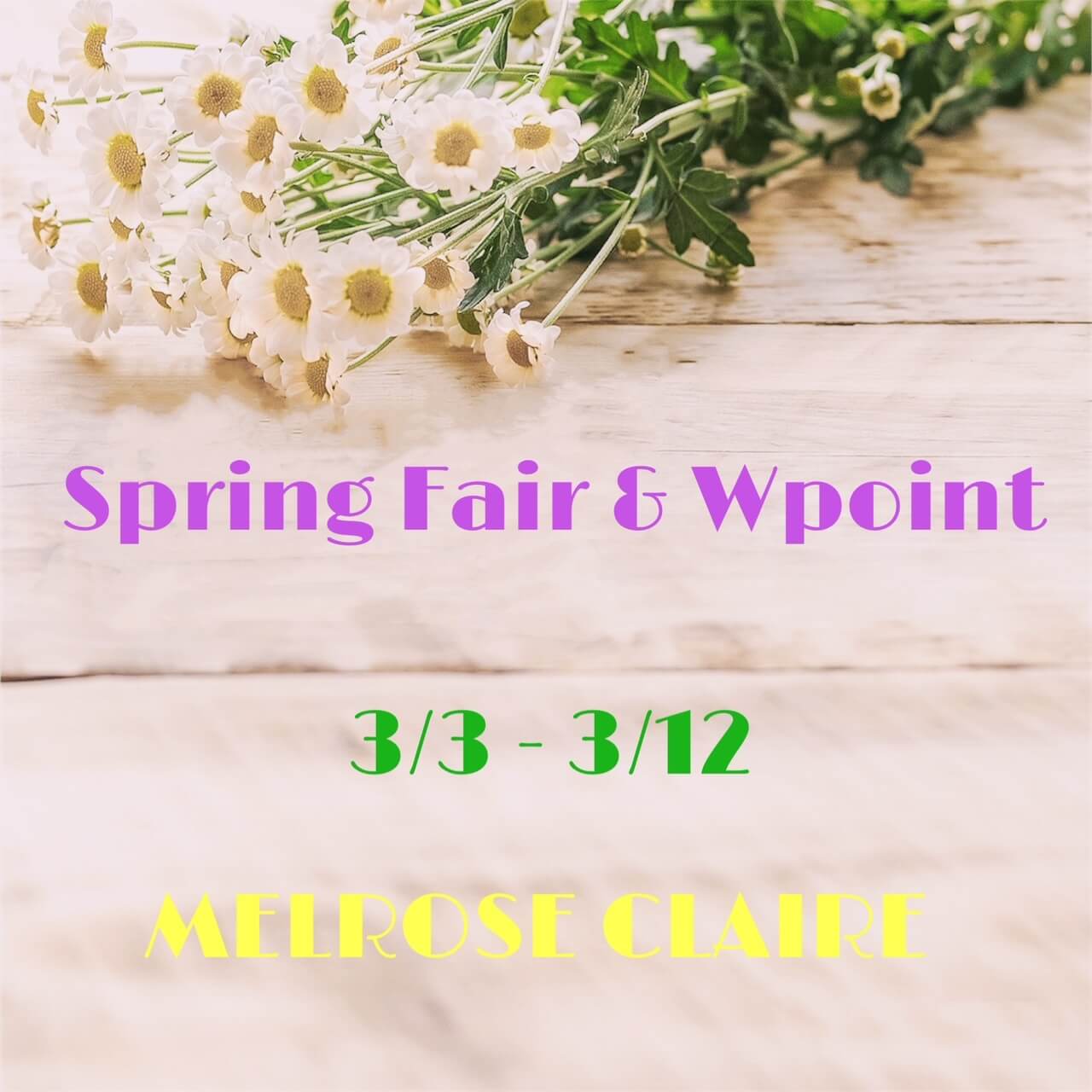 CLAIRE Spring＆Wpoint FAIR